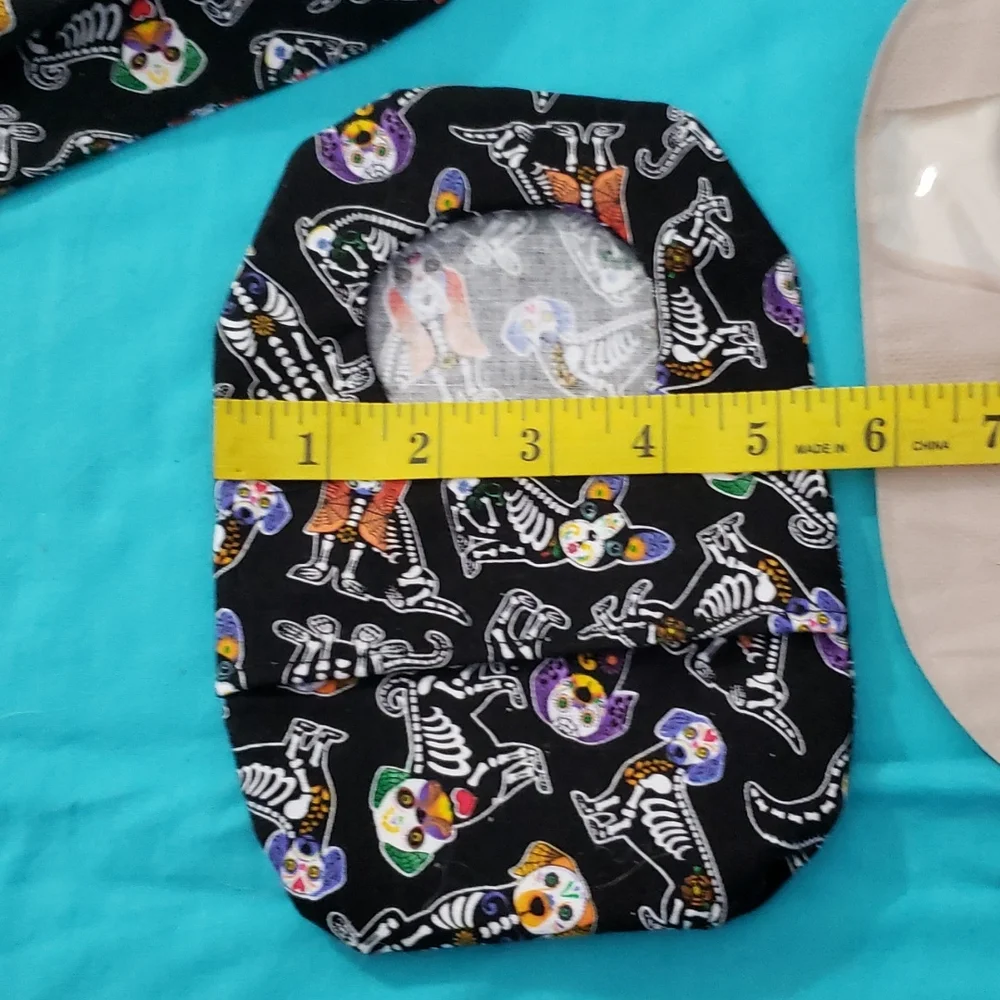 Hand Crafted Ostomy/Iliostomy bag cover w/matching reversible face mask